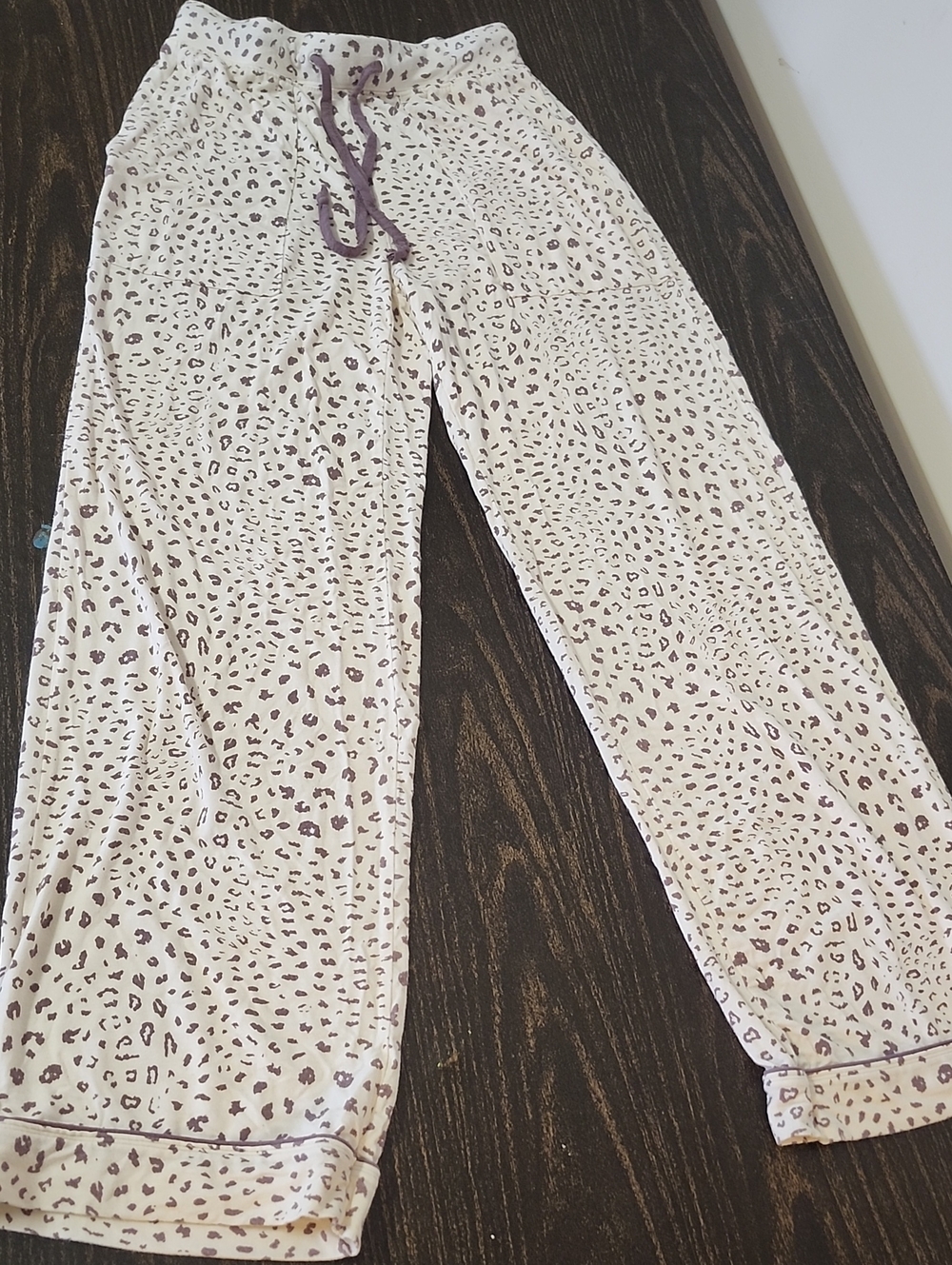 Softies Marshmallow Leopard Lounge Wear Cozy Pajama Pants Modal XS
